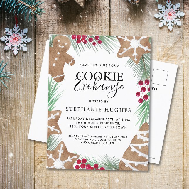 Invitation de Noël Cookie Exchange Party (Créateur téléchargé)