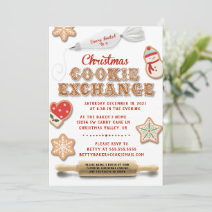 Invitation de Noël Cookie Exchange Party