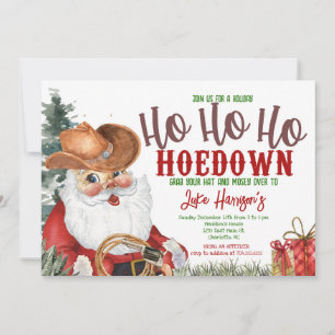 Invitation de Noël Cowboy, Country Hodown Chris