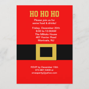 Invitation de Noël de boucle de ceinture de Père