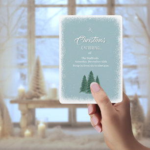 Invitation de Noël de l'épinette bleue