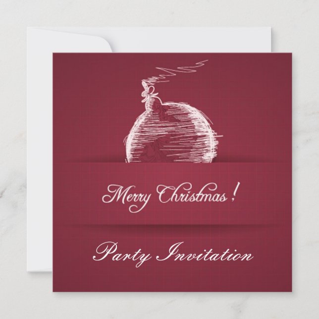 invitation de Noël élégante aux fruits rouges (Devant)