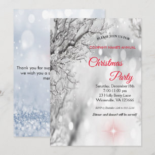 Invitation de Noël festive élégante