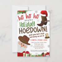 Invitation de Noël Hoedown