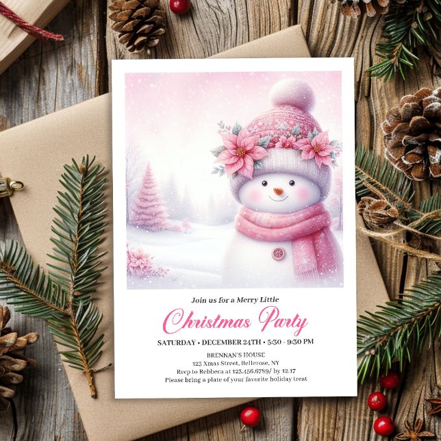 Invitation de Noël imprimable pour enfants de la f (Sweet Snowy Forest Kids Printable Christmas Invitation

)