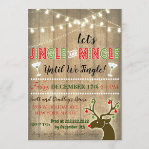 Invitation de Noël Jingle & Mingle