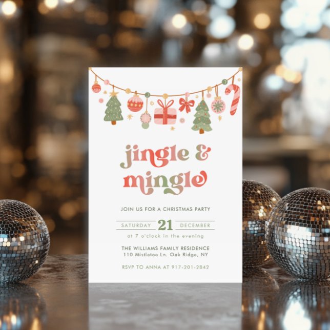 Invitation de Noël Jingle & Mingle (Créateur téléchargé)