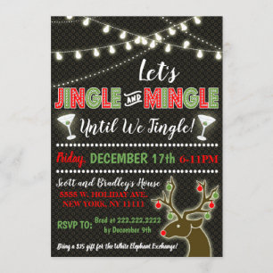 Invitation de Noël Jingle & Mingle