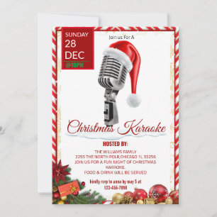 Invitation de Noël Karaoke Night