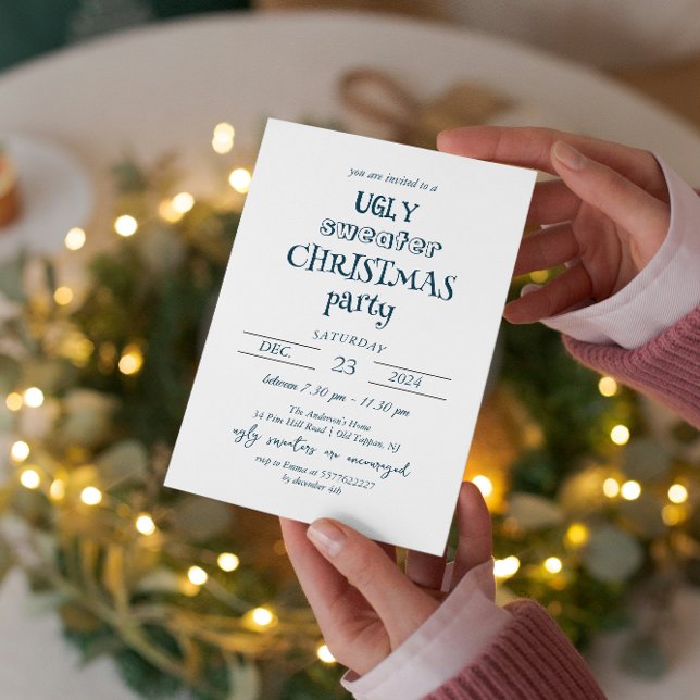 Invitation de Noël minimaliste et laide (Créateur téléchargé)