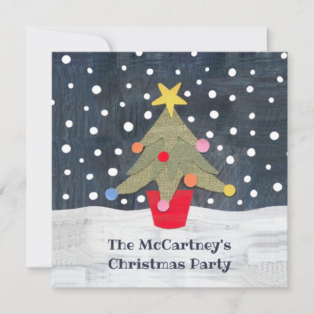 Invitation de Noël personnalisée (Devant)