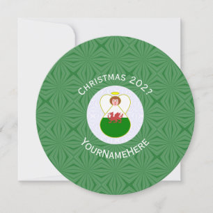 Invitation de Noël personnalisée Ange gallois 