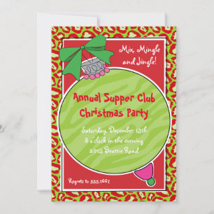 Invitation de Noël Poster de animal sauvage