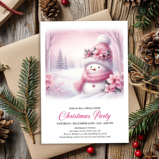 Invitation de Noël pour enfants à télécharger Forê (Cozy Snowy Forest Kids Download Christmas Invitation

)