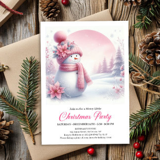 Invitation de Noël pour enfants élégante et éditab