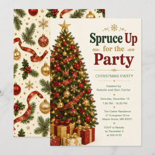 Invitation de Noël pour la fête : Donnez du style