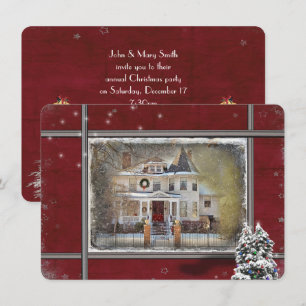 Invitation de Noël pour maison victorienne