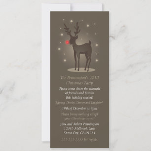 Invitation de Noël Reindeer
