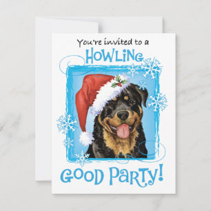 Invitation de Noël Rottweiler