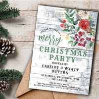 Invitation de Noël rustique