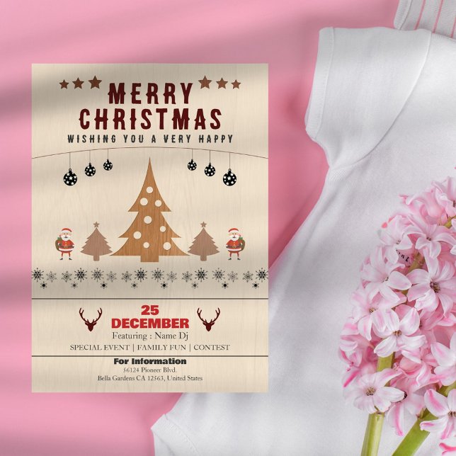 Invitation de Noël rustique (Créateur téléchargé)