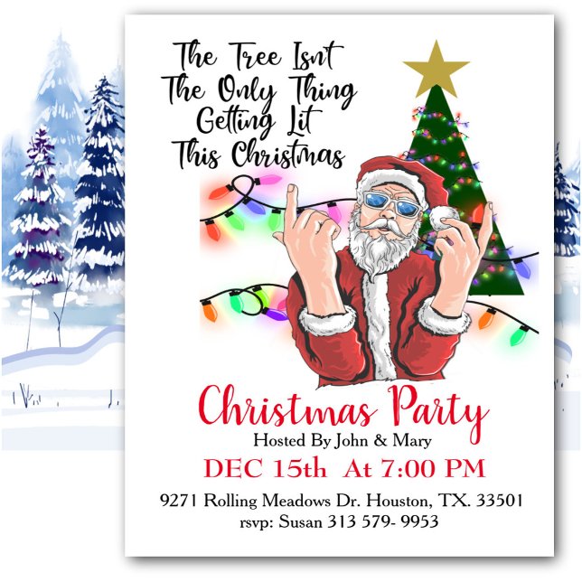 Invitation de Noël Santa Get Lit (Créateur téléchargé)