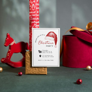 Invitation de Noël simple Watercolor