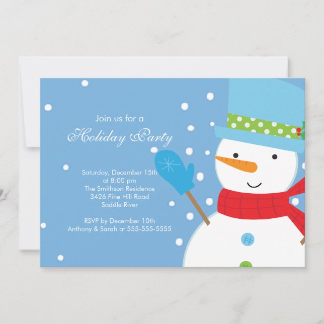 Invitation de Noël SNOWMAN CUL (Devant)