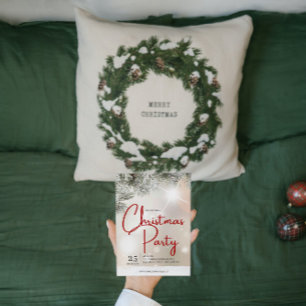 Invitation de Noël Snowy Fir Twigs