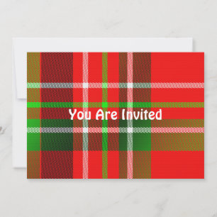 Invitation de Noël Tartan