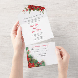 Invitation de Noël tout en un mariage