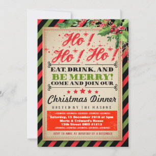Invitation de Noël Vintage