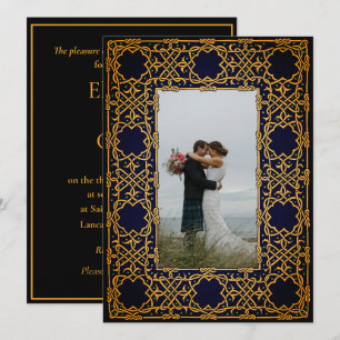 Invitation de noeud celtique Golden Woven