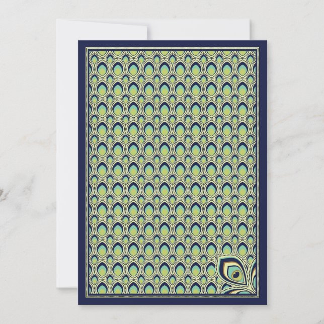 Invitation de Nouveau de paon (marine) (Devant)
