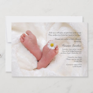 Invitation de nouveau-né Baby shower de pieds
