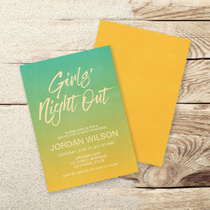 Invitation de nuit des filles Citrus Ombre Bachelo