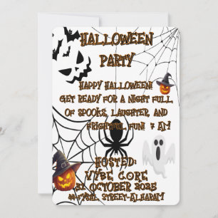 Invitation de nuit d'Halloween effrayant avec les 