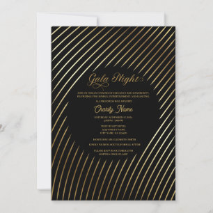 Invitation de nuit du Gala de la Charité Noire et 