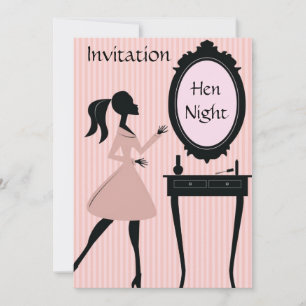Invitation de nuit rose Vintage