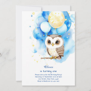 Invitation de Owl First Birthday