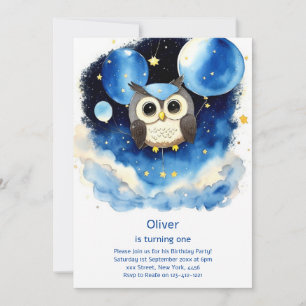 Invitation de Owl First Birthday
