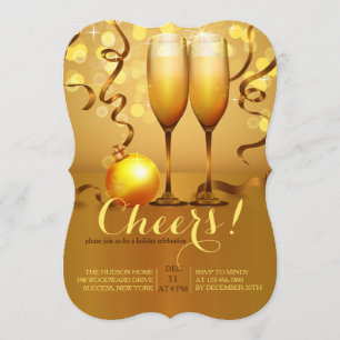 Invitation de pain grillé de Champagne de nouvelle