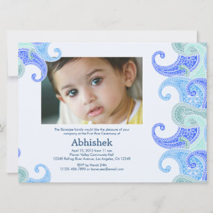 Invitation de Paisley Annaprashan (Premier Riz)