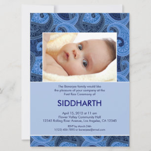 Invitation de Paisley Annaprashan (Premier Riz)