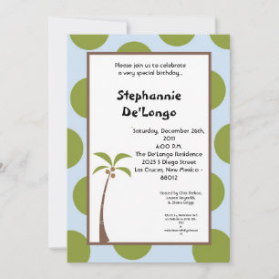 Invitation de palmiers 5x7