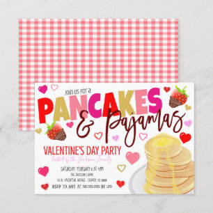 Invitation De Pancakes Et Pajamas Valentine