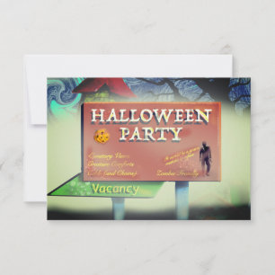 Invitation de panneau de motel effrayant