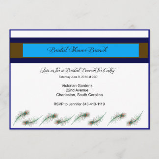 Invitation de paon de brunch de Fête de la mariée