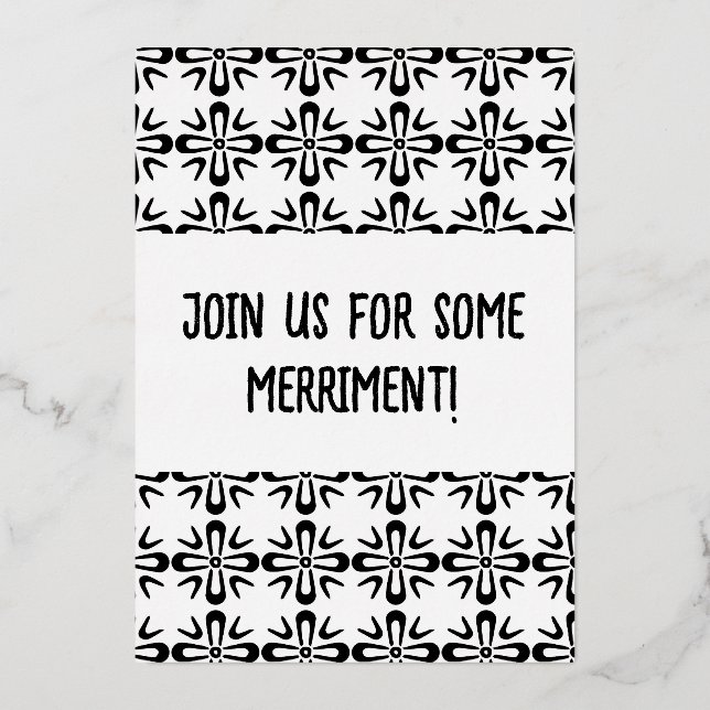 Invitation de papier d'aluminium (Recto)