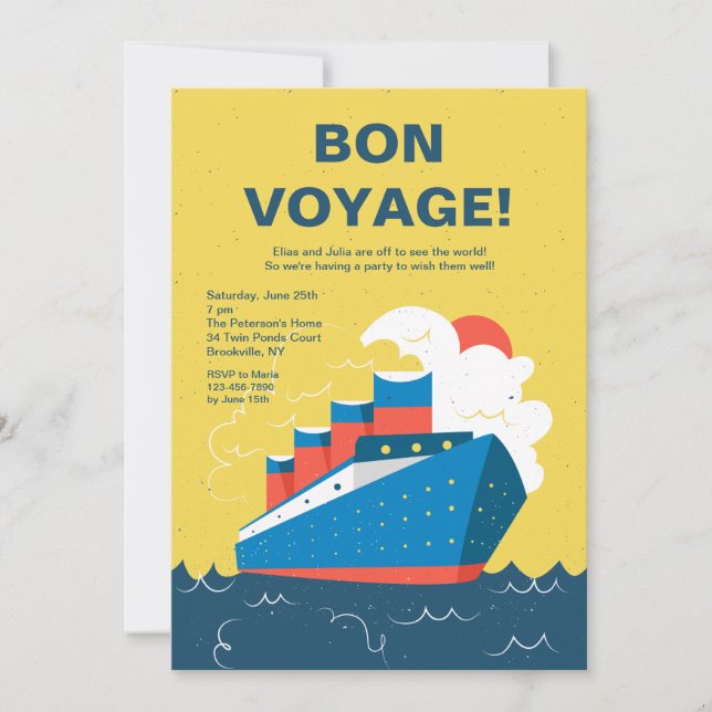 Invitation de paquebots de croisière (Devant)
